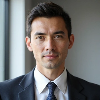 Portrait of a male financial analyst, looking trustworthy and diligent.