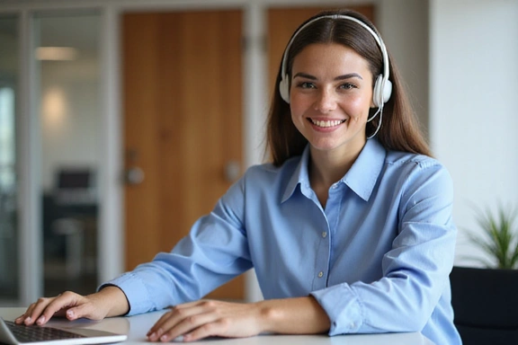 Friendly customer service representative ready to help