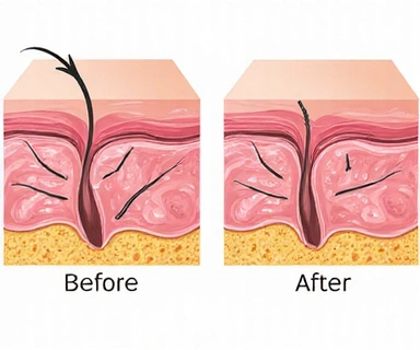 Wrinkle reduction illustration